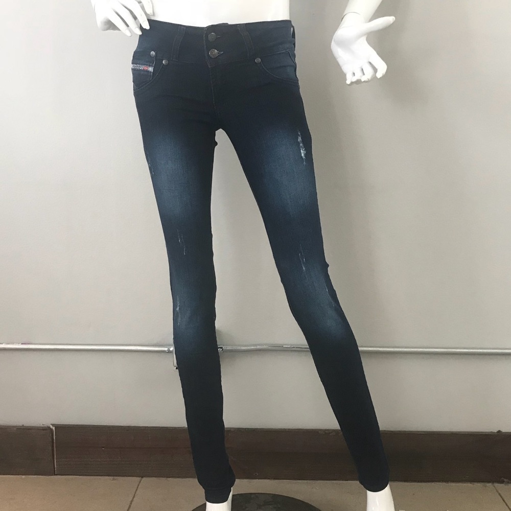Dark blue jeans